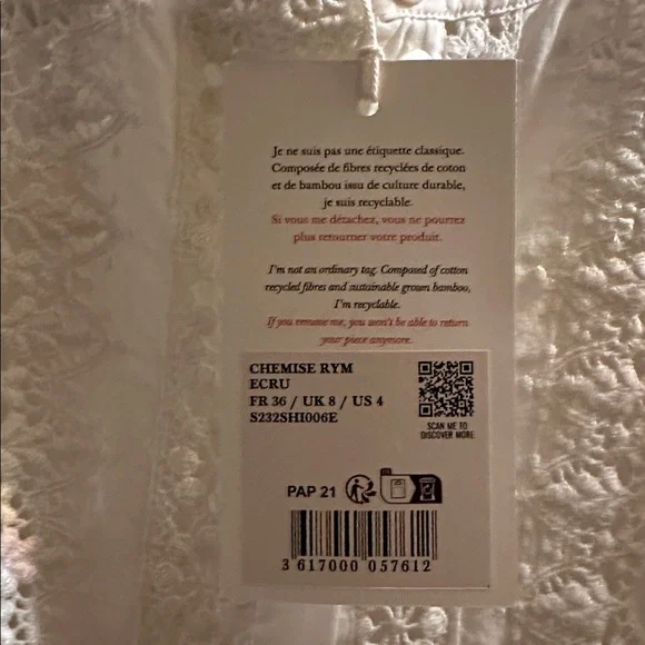 Sézane Size US 4 Blouse! - Picture 4 of 5